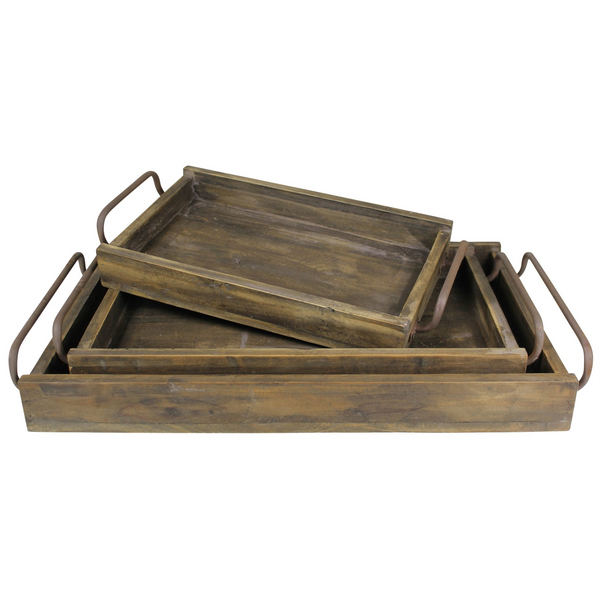 Wooden Tray Set