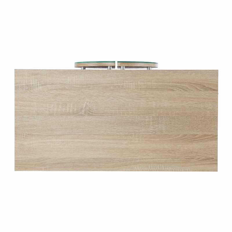 Mira Mirrored Circle Double Door Bar Cabinet