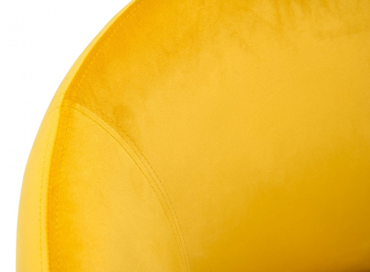 Marigold Yellow Velvet Modern Dining Chair