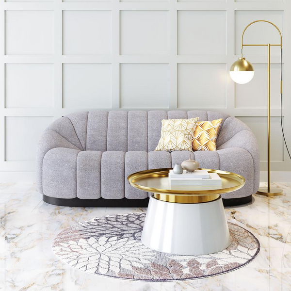 Marlow Boucle Sofa in Light Gray