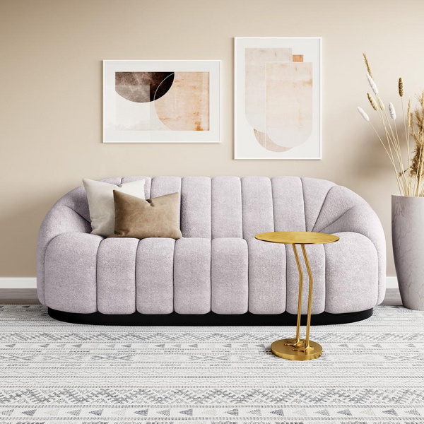 Marlow Boucle Sofa in Light Gray