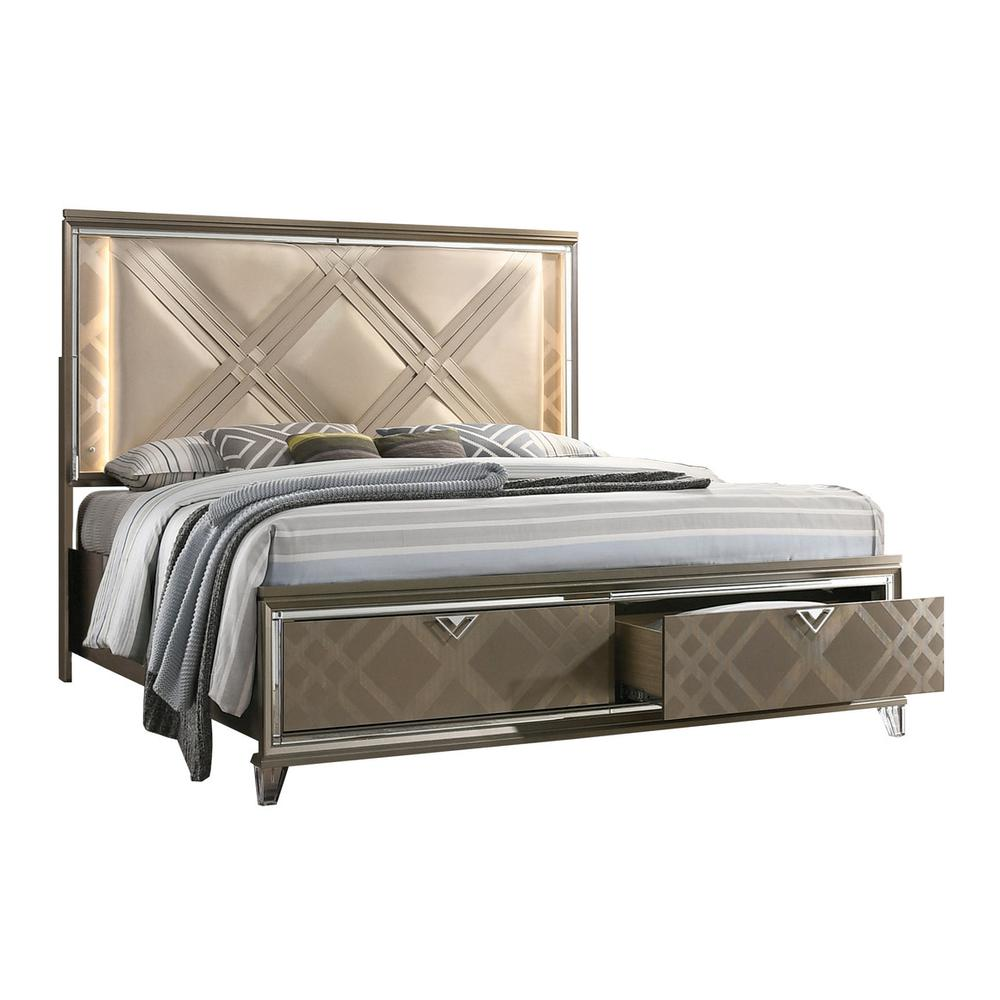 Aurora Luxe 6-Piece Queen Size Platform Bed Bedroom Set