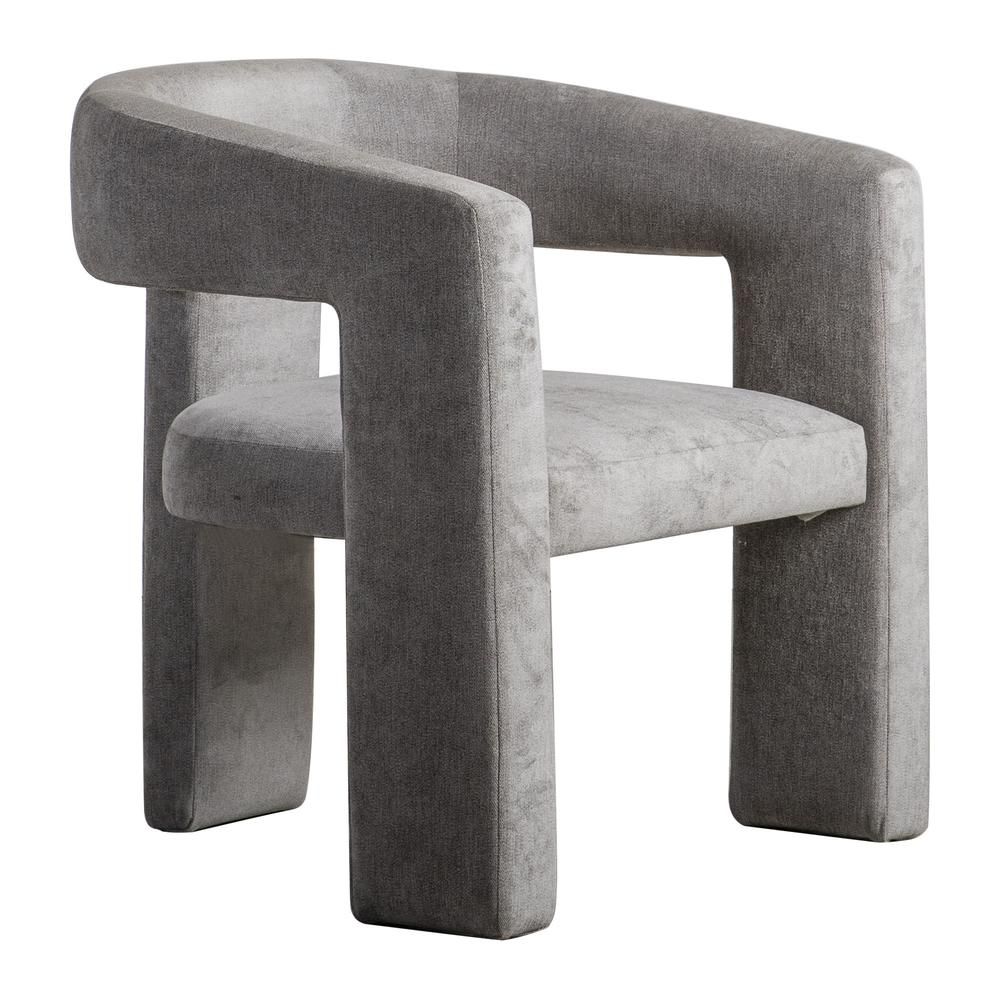 Elo Soft Grey Contemporary Modern Sculptural Armchair