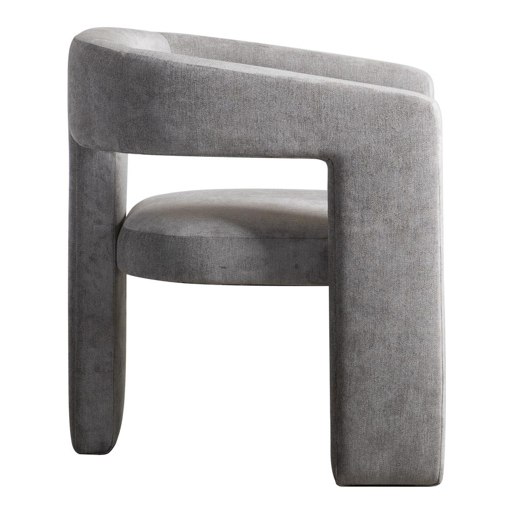 Elo Soft Grey Contemporary Modern Sculptural Armchair