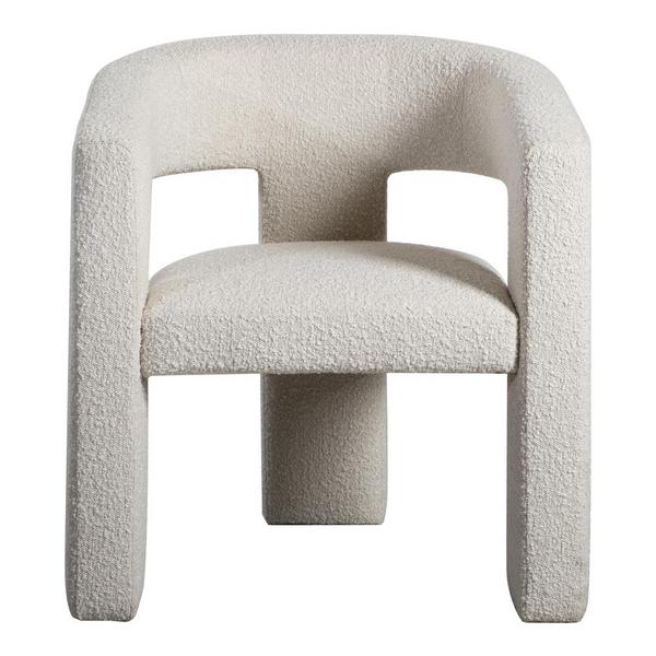 Elo White Contemporary Modern Sculptural Armchair