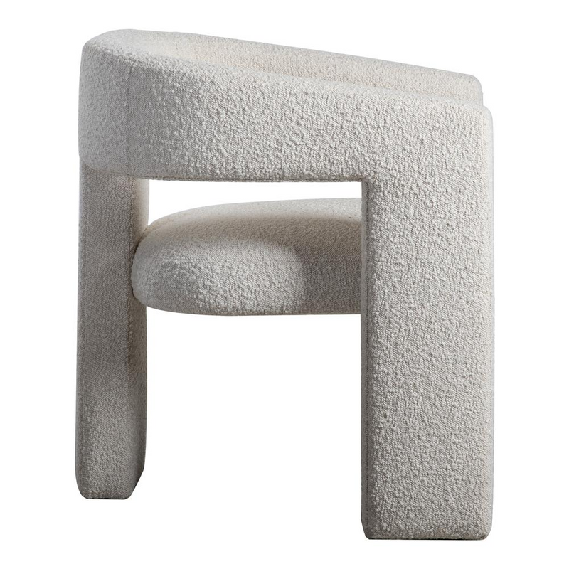 Elo White Contemporary Modern Sculptural Armchair