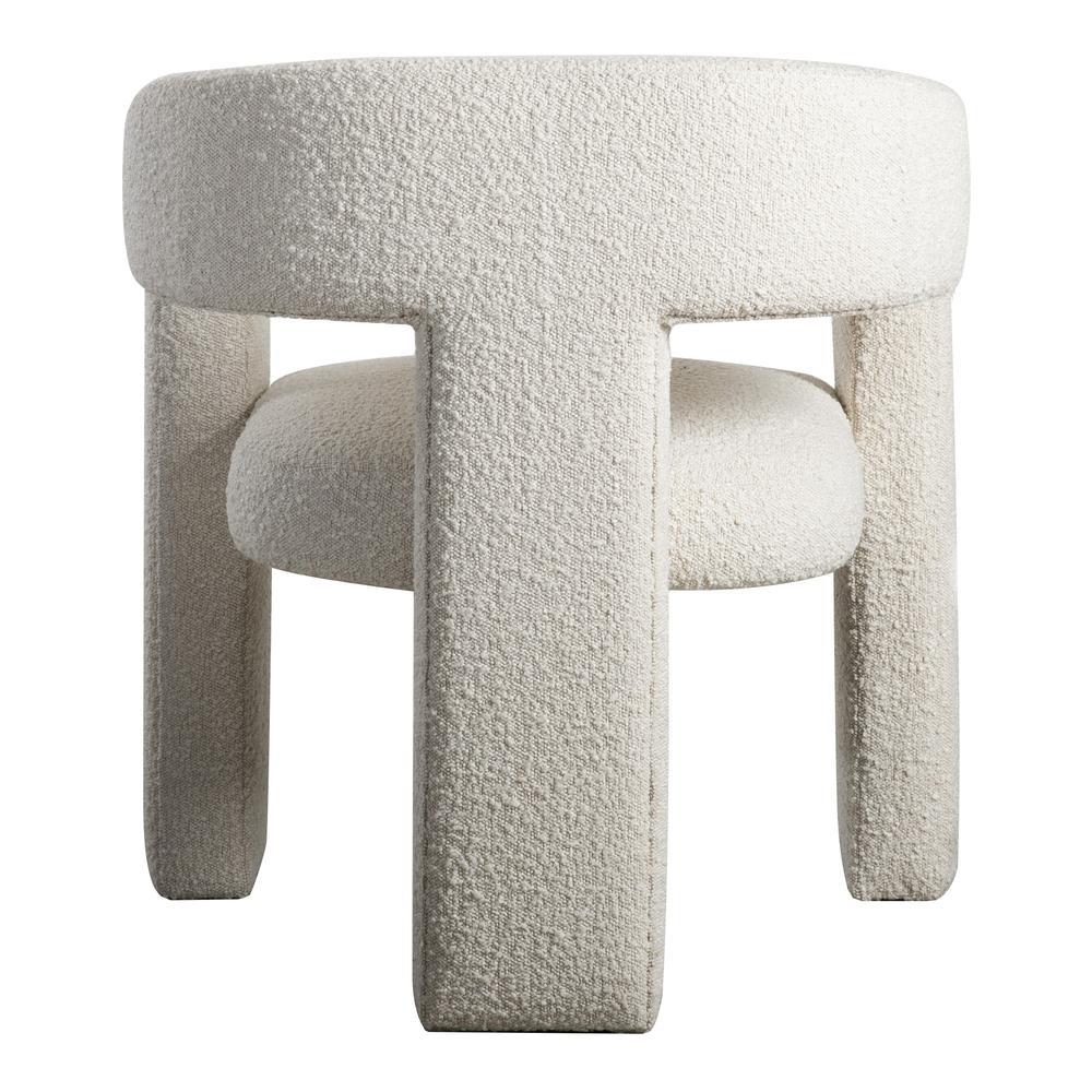 Elo White Contemporary Modern Sculptural Armchair