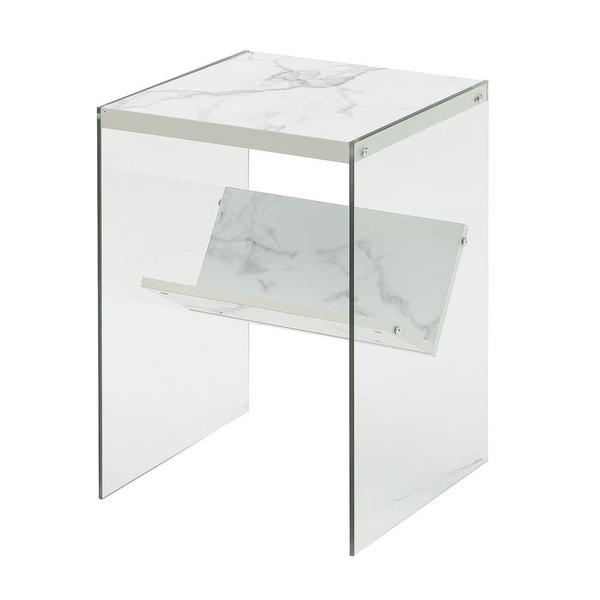 SoHo White Finish End Table