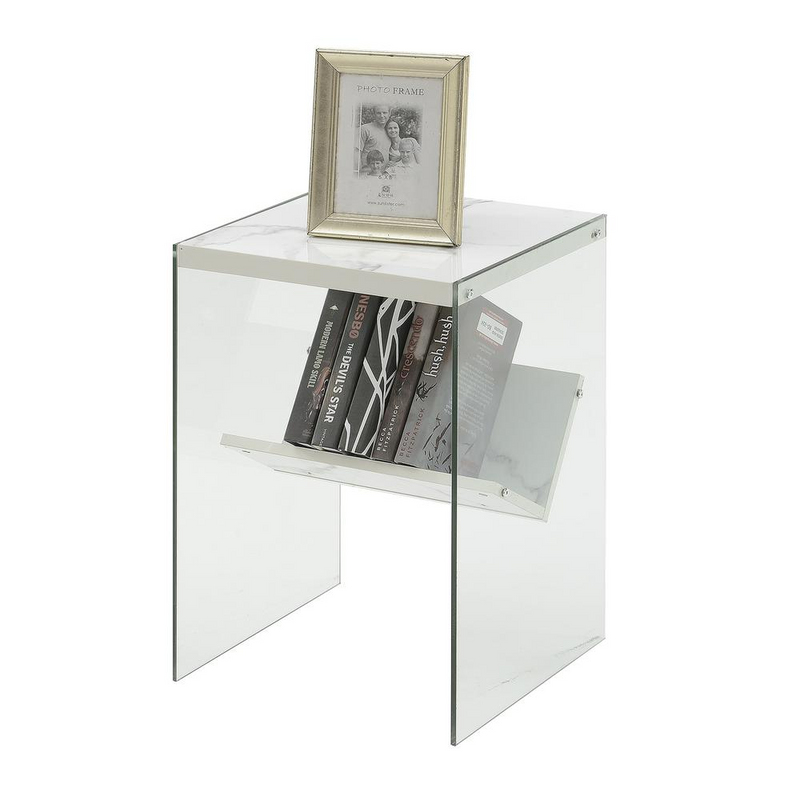 SoHo White Finish End Table