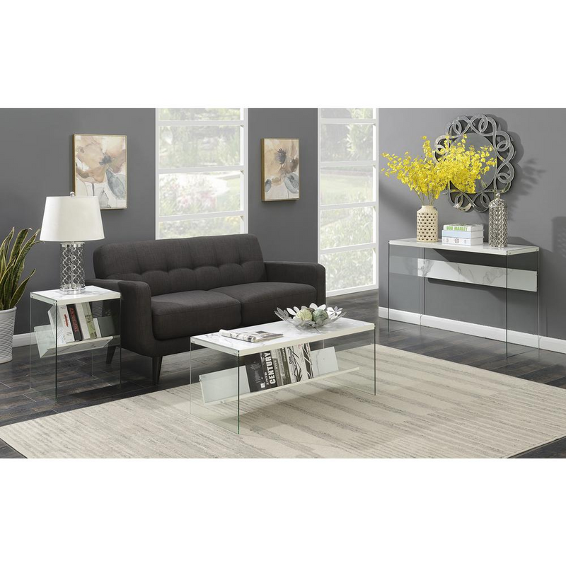 SoHo White Finish End Table