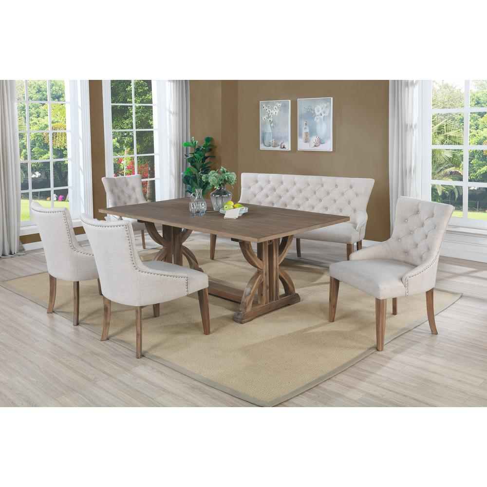 Zoey Rustic Oak Rectangular Dining Table