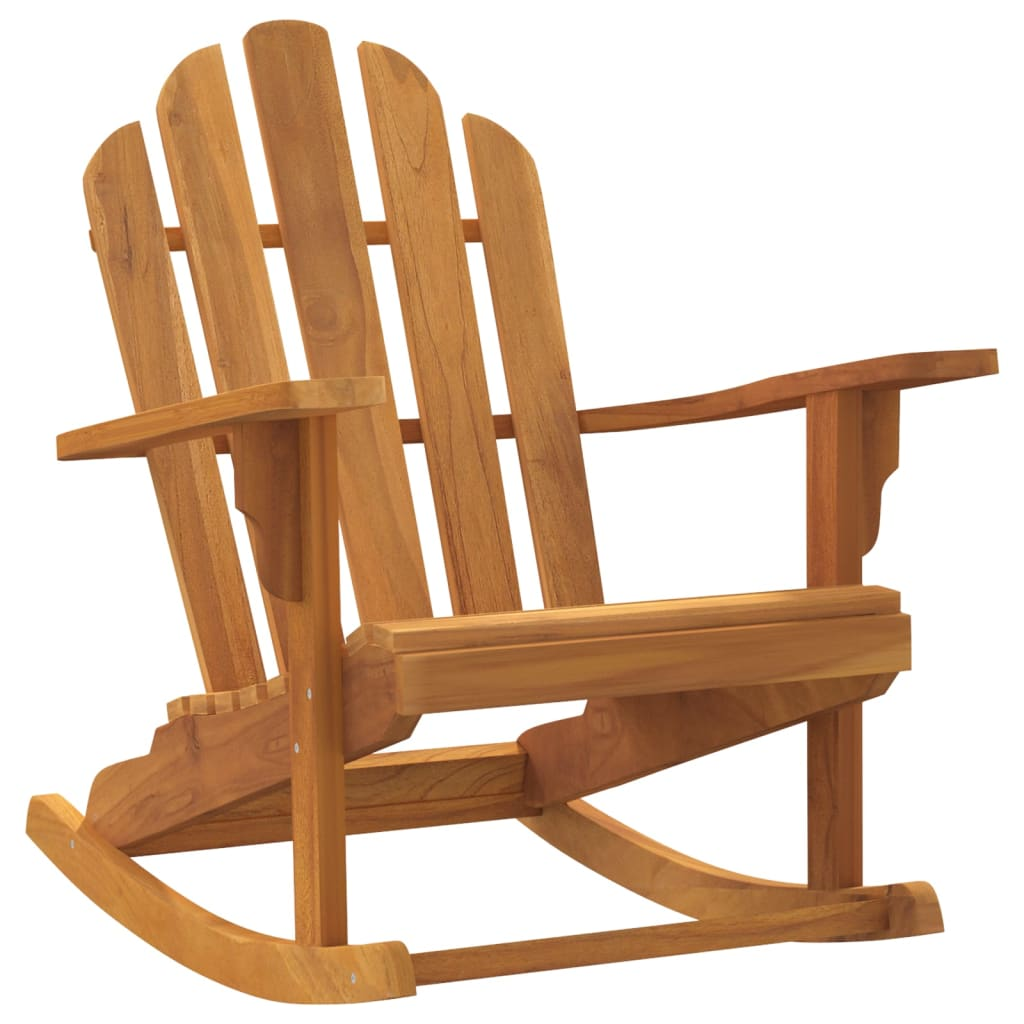 Solid Wood Teak Patio Adirondack Rocking Chair Set