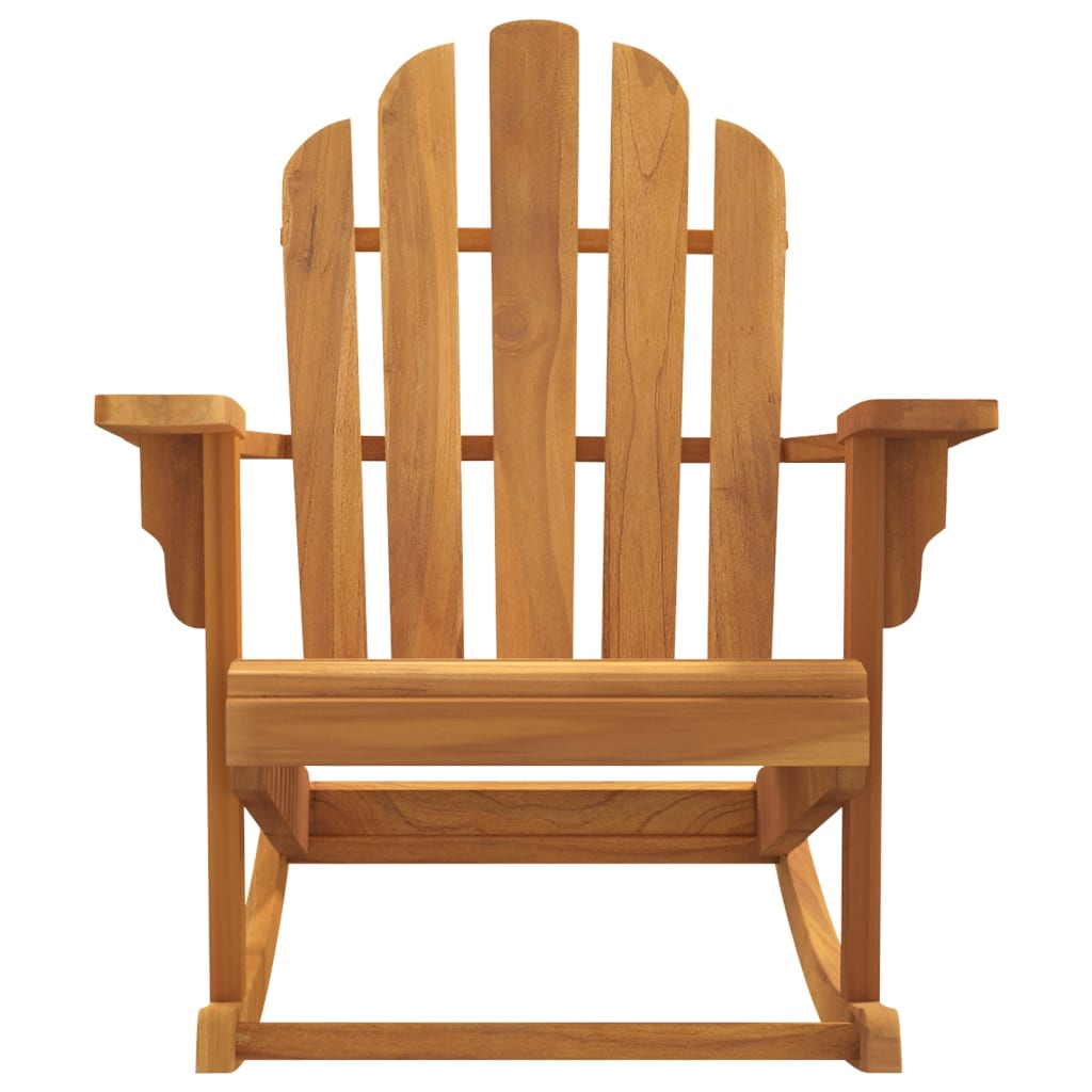 Solid Wood Teak Patio Adirondack Rocking Chair Set