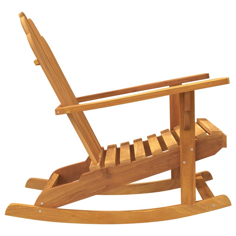 Solid Wood Teak Patio Adirondack Rocking Chair Set
