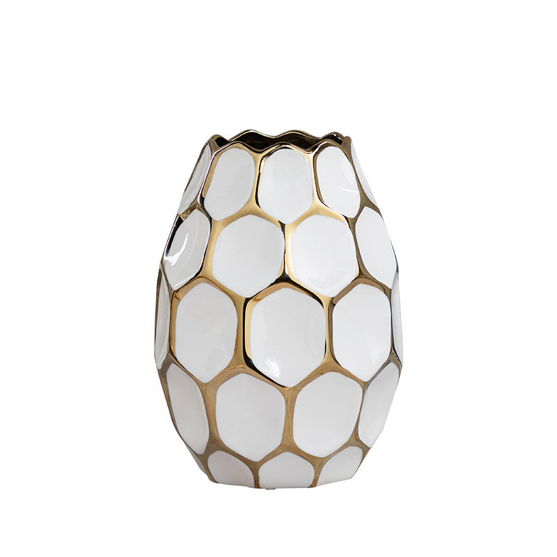 Honeycomb Ceramic Vase