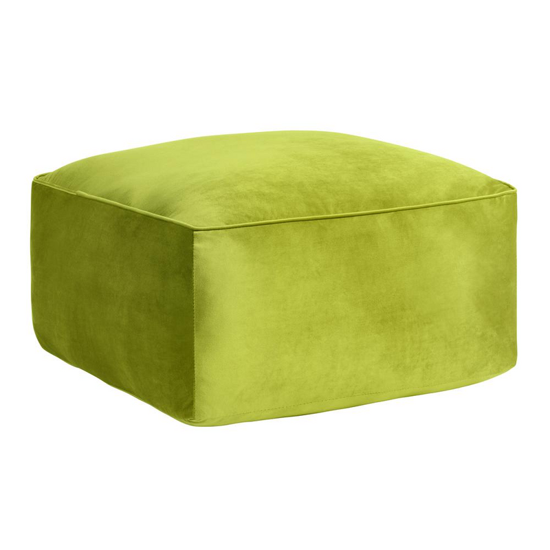 Chartreuse Velvet pouf