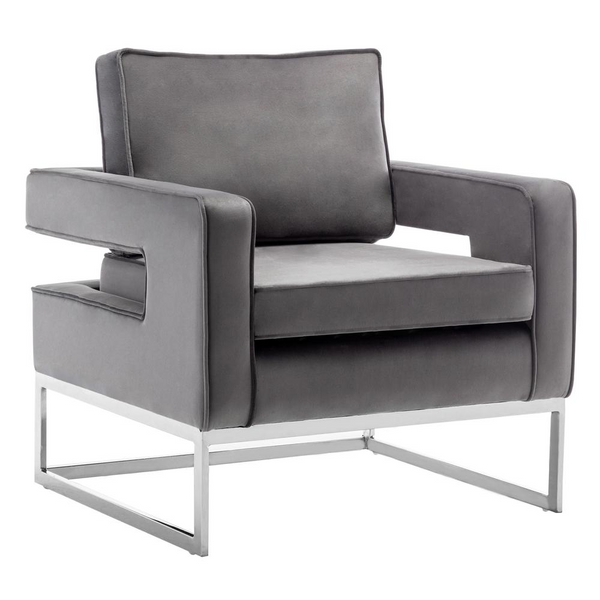 Take a Seat Carrie Accent Chair with Silver Frame