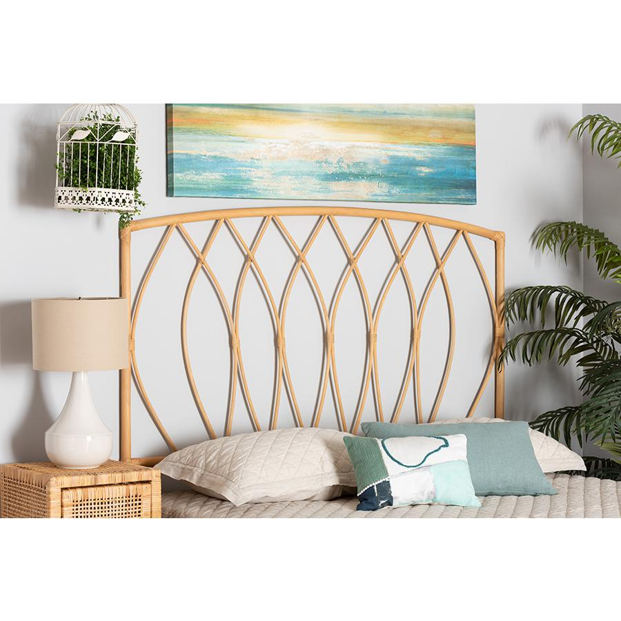 Halia Rattan Weave Wall Art Queen Headboard