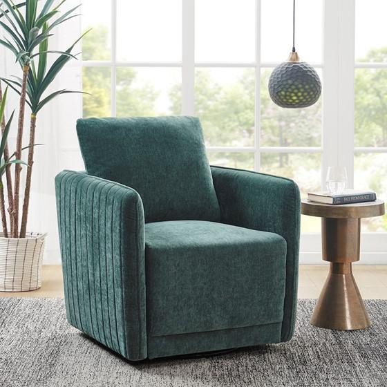 Kaley Green Upholstered 360 Degree Swivel Chair