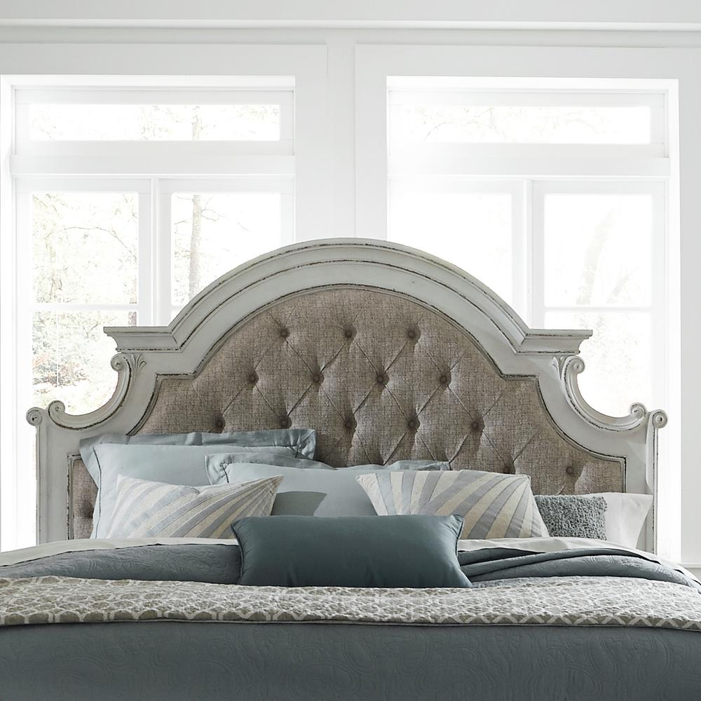 Magnolia Manor Queen Upholstered Panel Headboard, W67 x D3 x H69, White