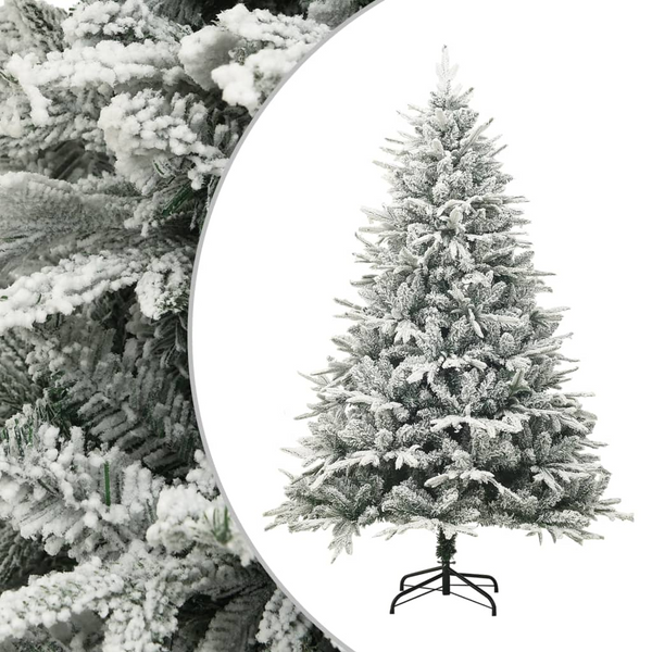 Artificial 82.7" Christmas Tree with Flocked Snow