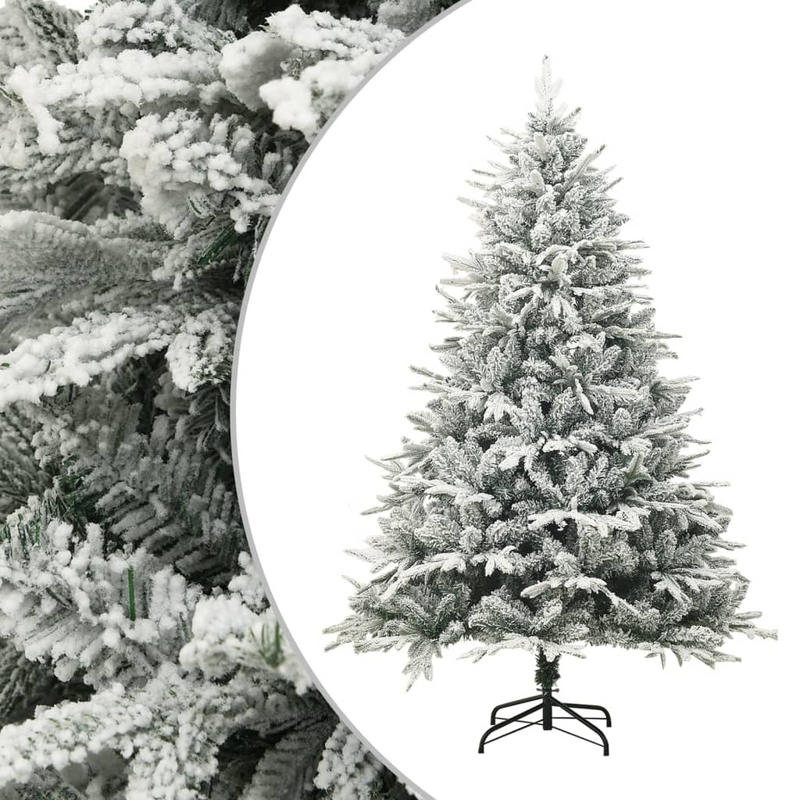 Artificial 82.7" Christmas Tree with Flocked Snow