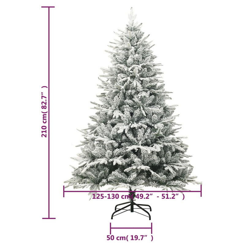 Artificial 82.7" Christmas Tree with Flocked Snow