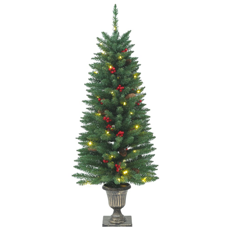 Pre-lit 100 LEDs 47.2" Artificial Christmas Tree Set