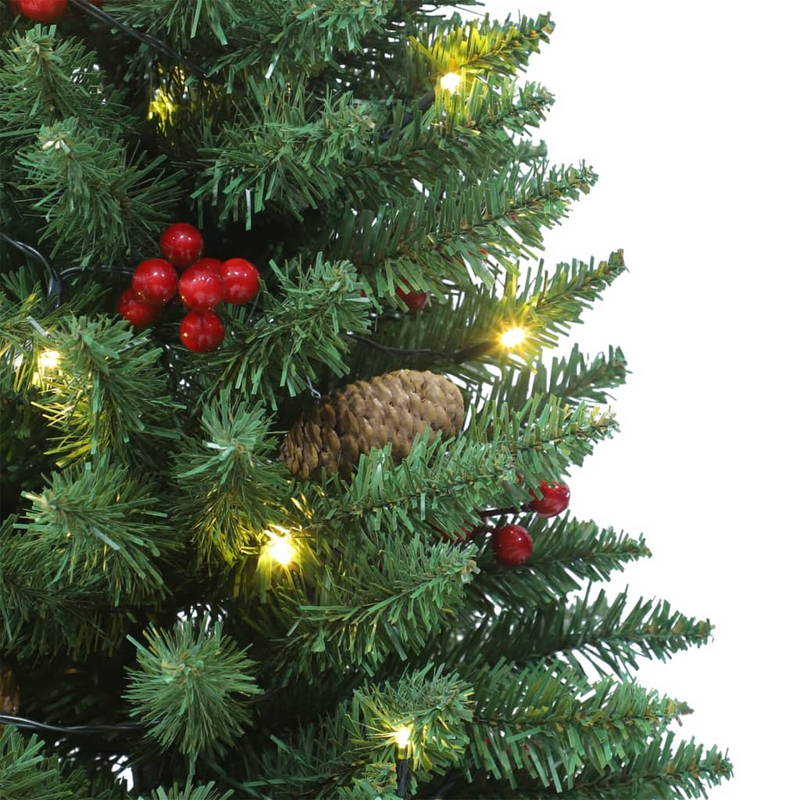 Pre-lit 100 LEDs 47.2" Artificial Christmas Tree Set