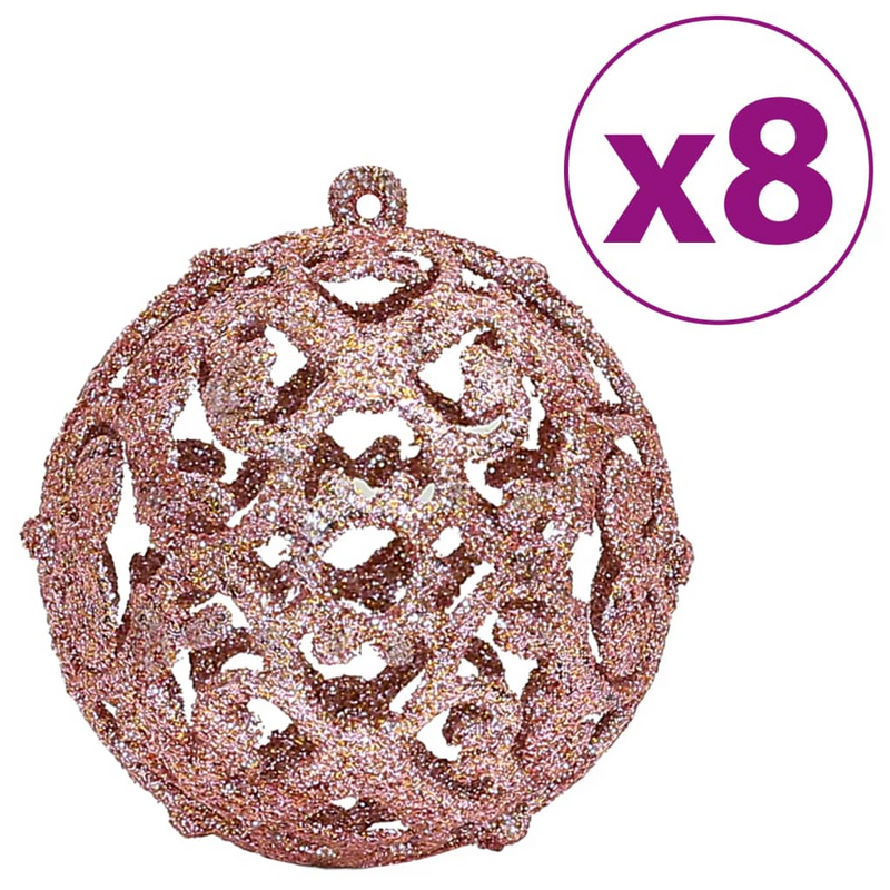 Christmas Pink/Rose Bauble 100-Piece Set
