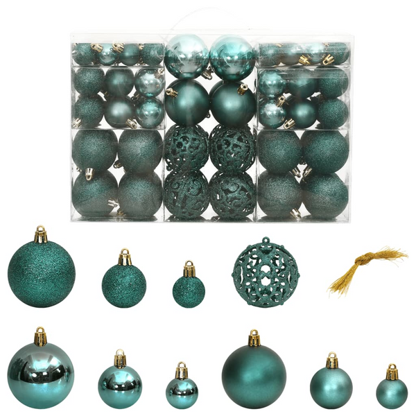 Christmas Green Bauble 100-Piece Set