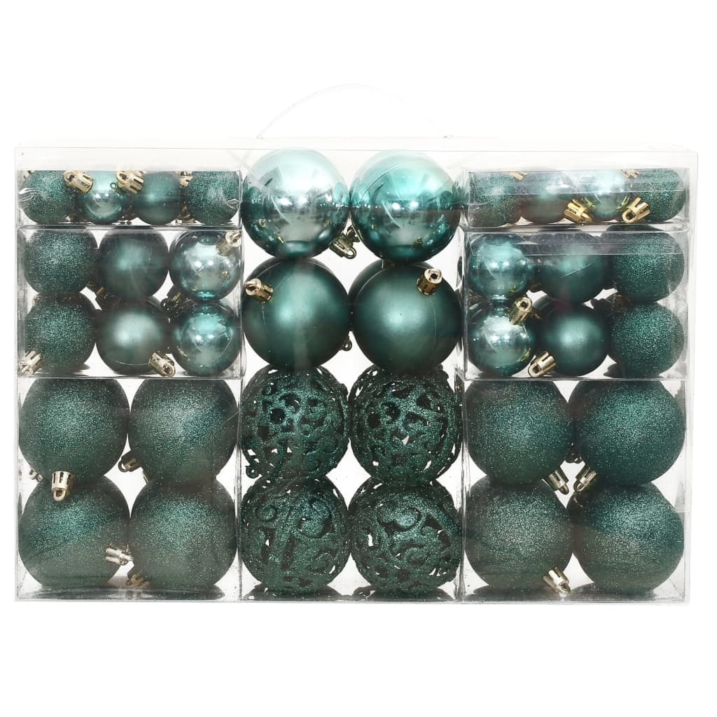 Christmas Green Bauble 100-Piece Set