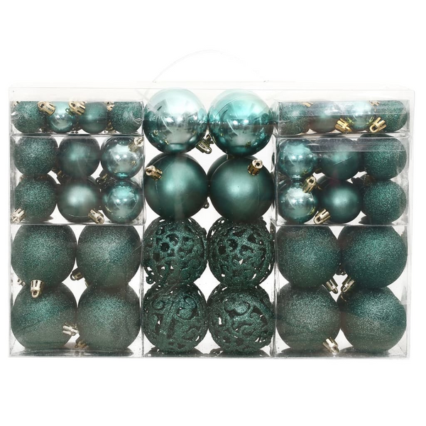 Christmas Green Bauble 100-Piece Set