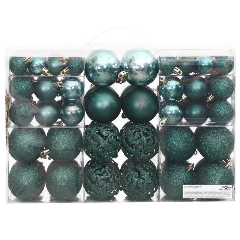 Christmas Green Bauble 100-Piece Set