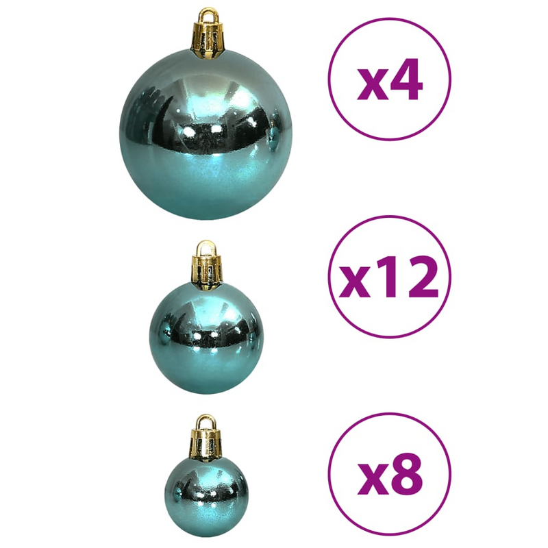 Christmas Green Bauble 100-Piece Set