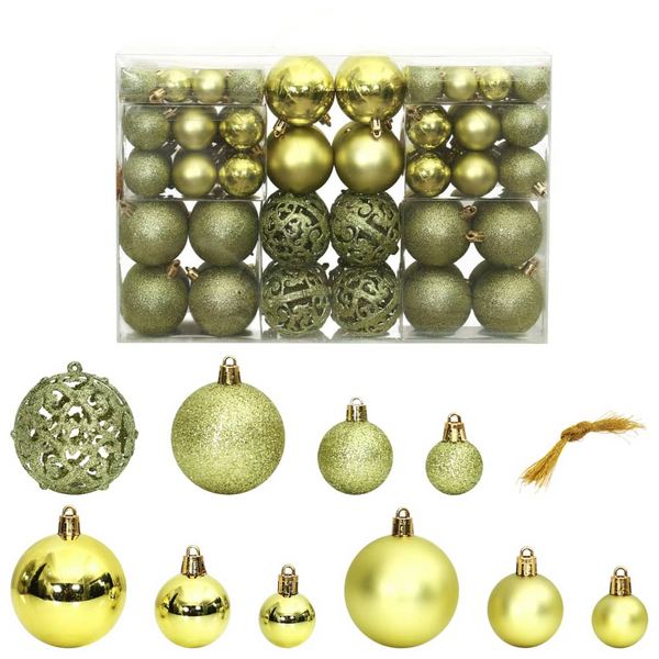 Christmas Light Green Bauble 100-Piece Set