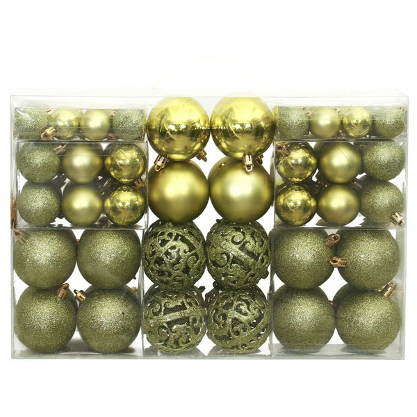 Christmas Light Green Bauble 100-Piece Set