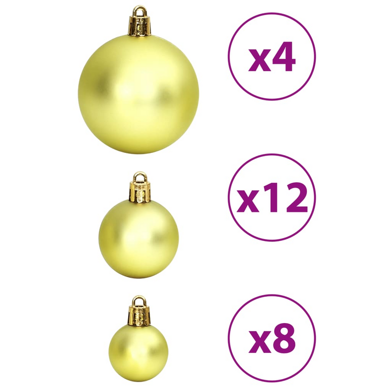 Christmas Light Green Bauble 100-Piece Set