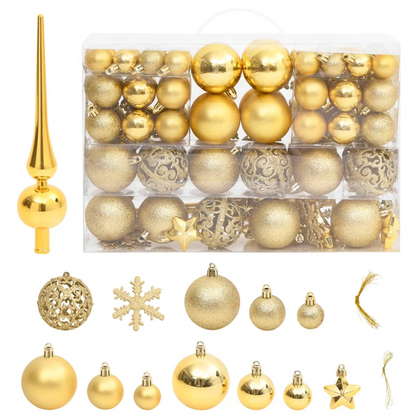 Christmas Gold Bauble 111-Piece Set
