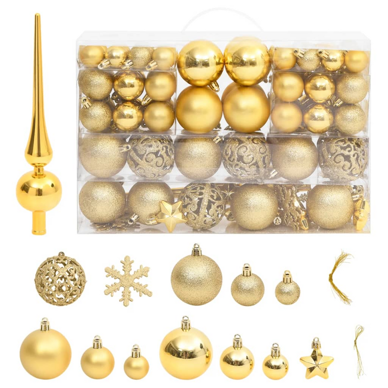Christmas Gold Bauble 111-Piece Set
