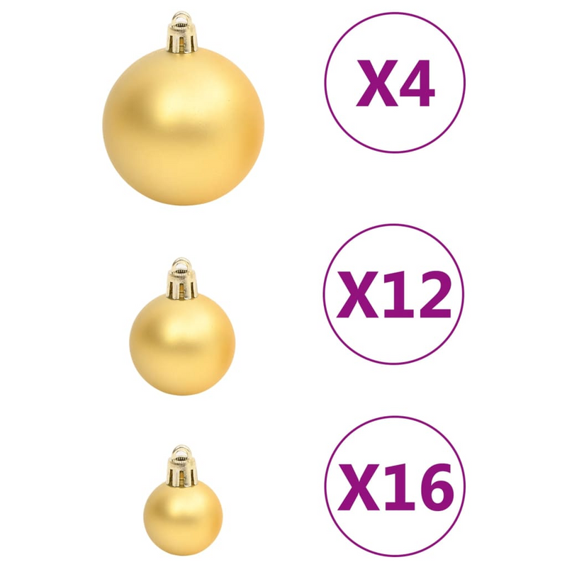 Christmas Gold Bauble 111-Piece Set