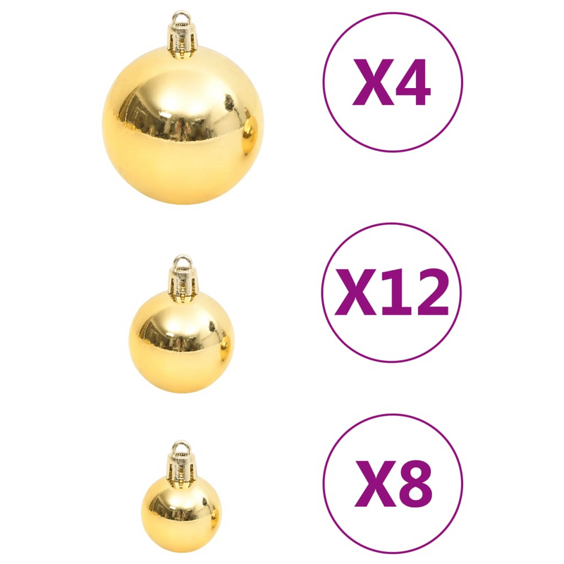 Christmas Gold Bauble 111-Piece Set