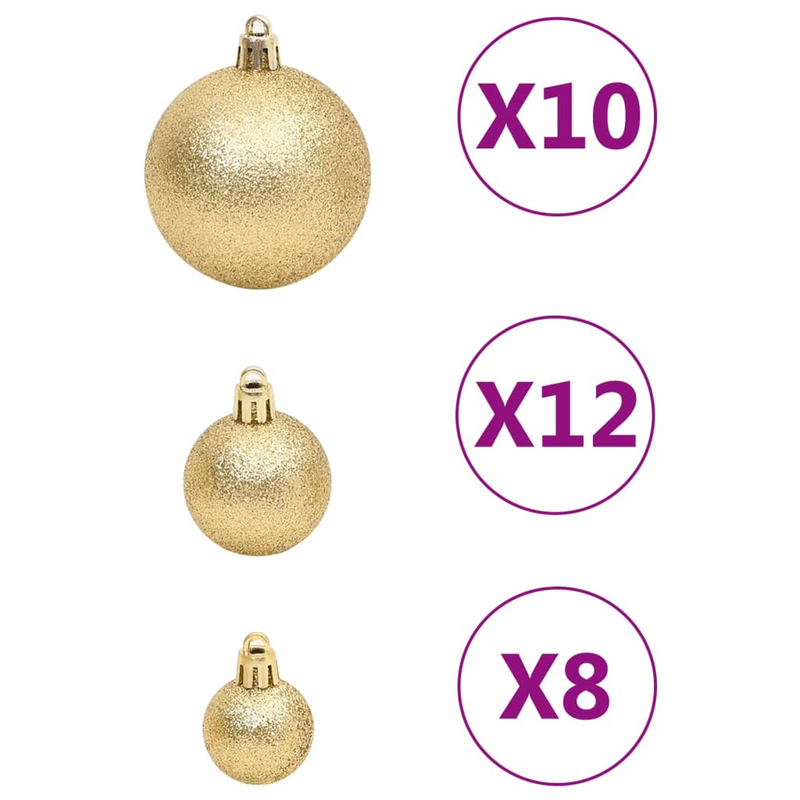 Christmas Gold Bauble 111-Piece Set