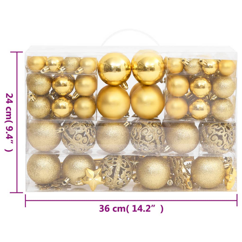 Christmas Gold Bauble 111-Piece Set
