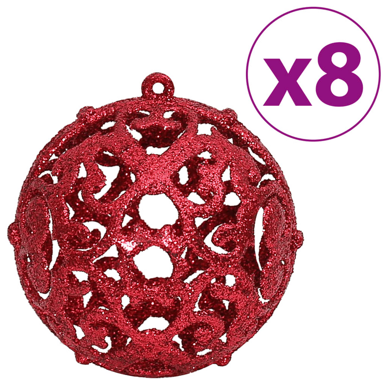 Christmas Wine Red Bauble 100-Piece Set