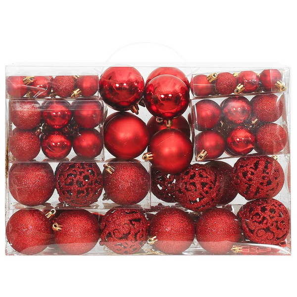 Christmas Red Bauble 111-Piece Set