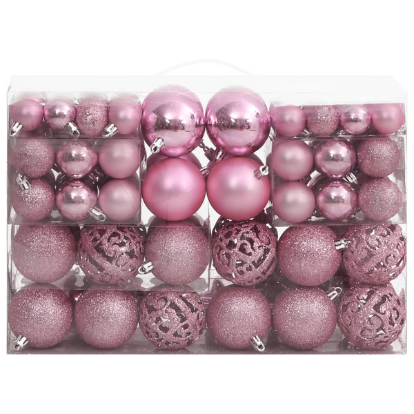 Christmas Pink Bauble 111-Piece Set