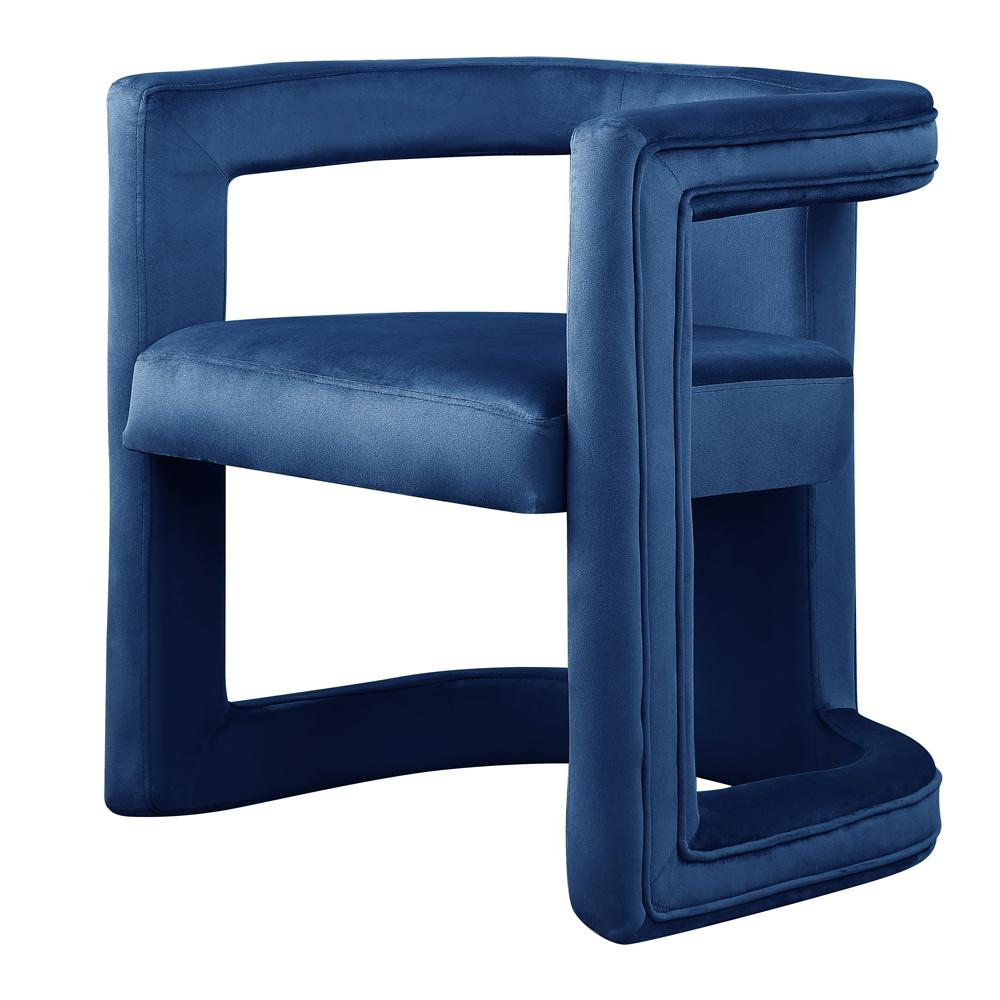 Jaroslava Blue Velvet Accent Chair
