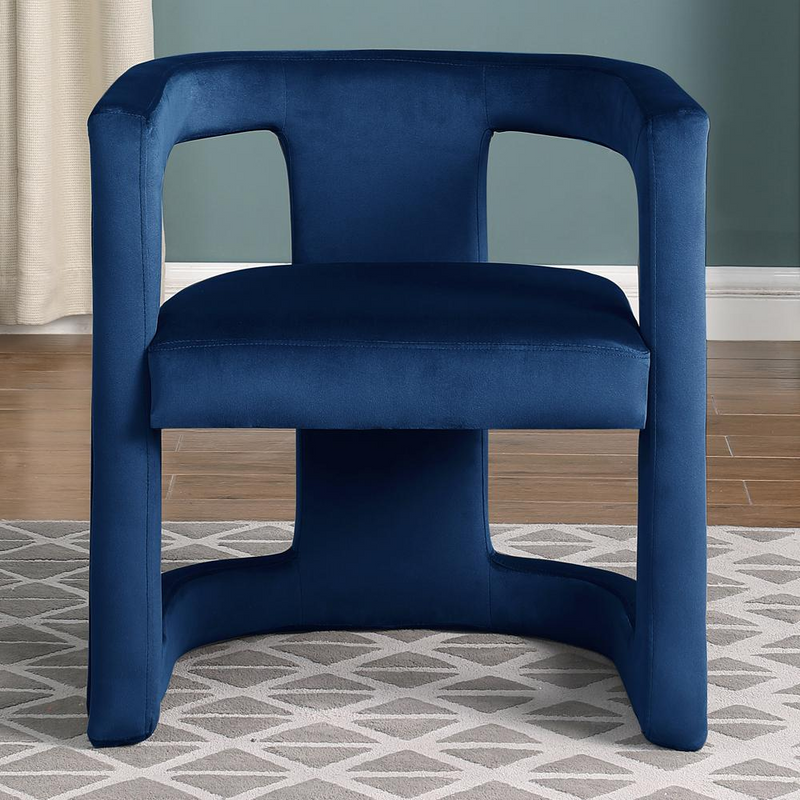 Jaroslava Blue Velvet Accent Chair