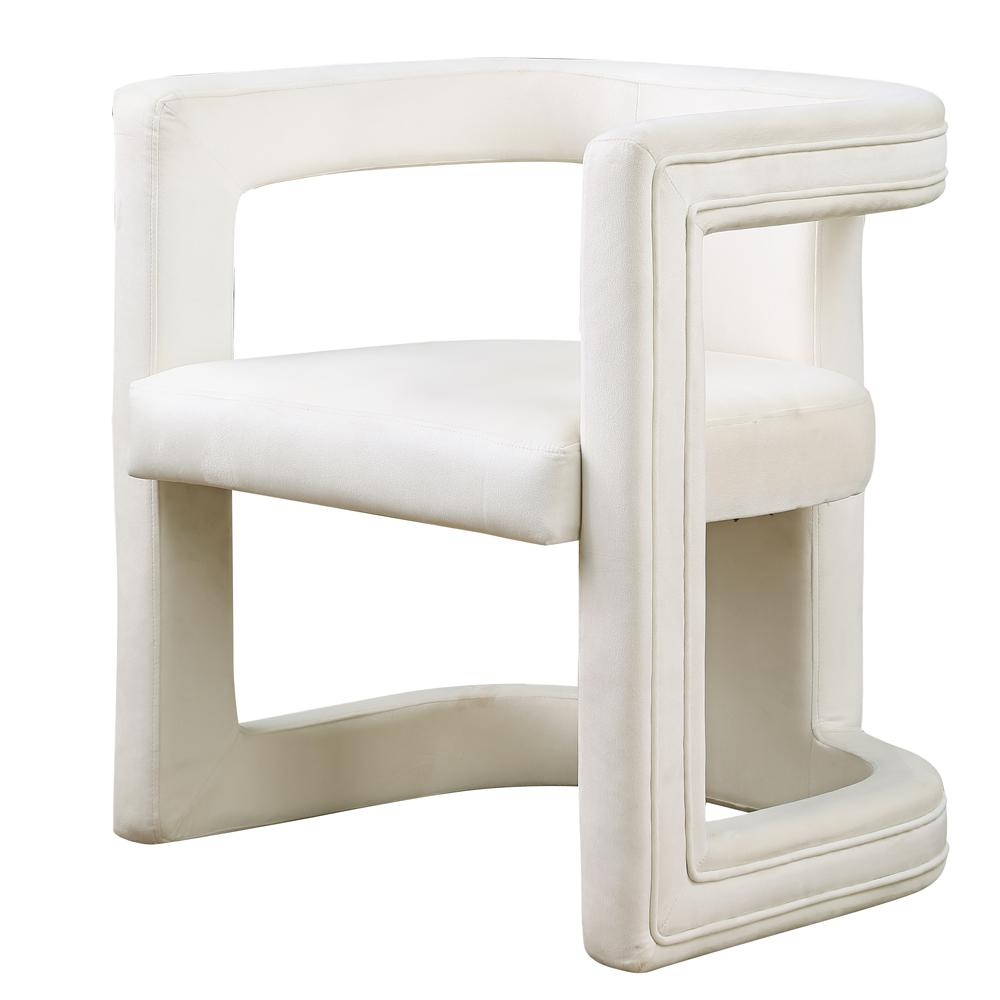 Jaroslava Cream Velvet Accent Chair
